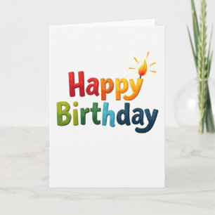 Radiant Birthday Flame Card