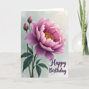 Radiant Birthday Flower Card