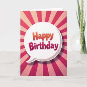 Radiant Birthday Message Card