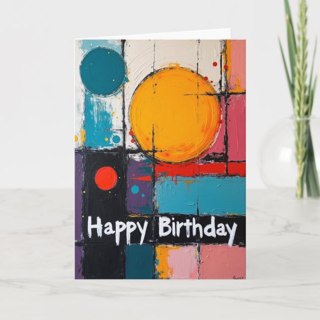 Radiant Birthday Sun Card (Front)