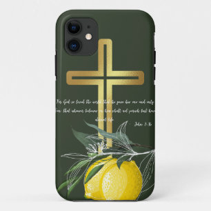 Radiant Blessings: Lemon and Green Christian Case