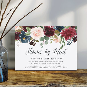 Radiant Bloom Baby or Bridal Shower By Mail Invitation