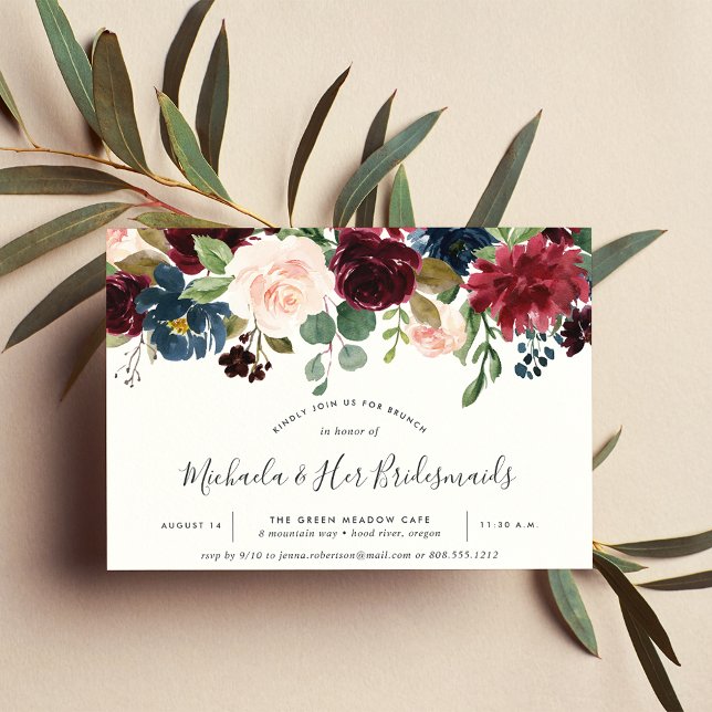 Radiant Bloom Bridesmaids Brunch Invitation (Creator Uploaded)