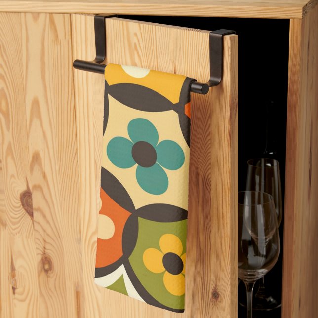 Radiant Bloom Cluster   Tea Towel (Thirds Fold)