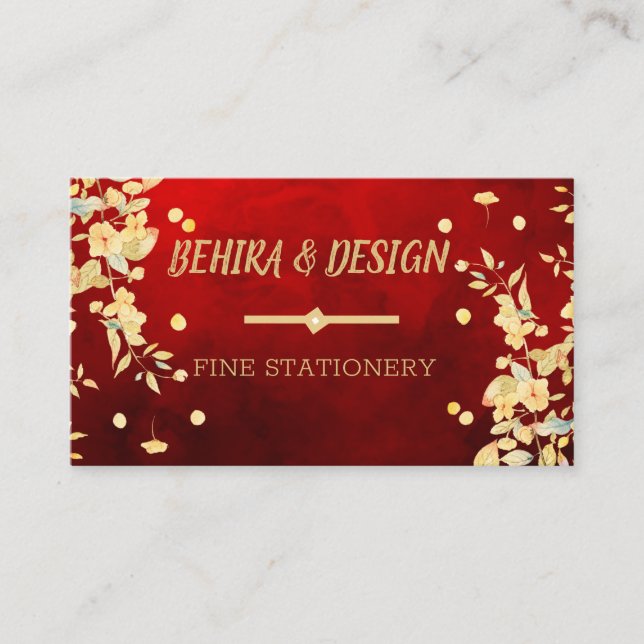 Radiant Bloom | Floral Business Card (Front)