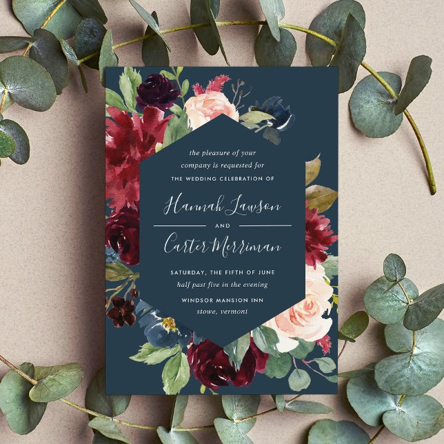 Radiant Bloom Frame Wedding Invitation (Creator Uploaded)