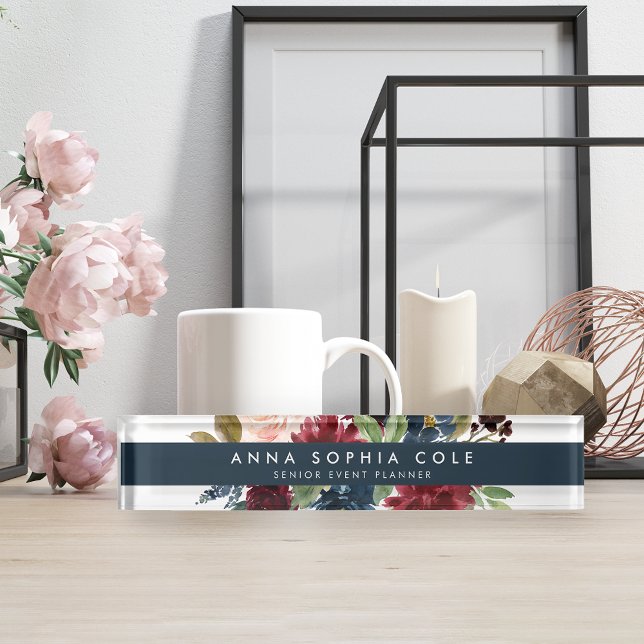 Radiant Bloom | Modern Watercolor Floral Nameplate (Creator Uploaded)