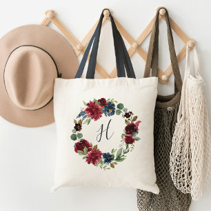 Radiant Bloom Monogram Tote Bag