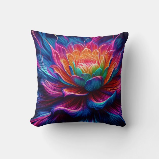 Radiant Bloom Pulse Cushion (Front)