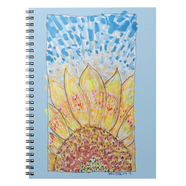 Radiant Bloom Sunflower Notebook (Front)