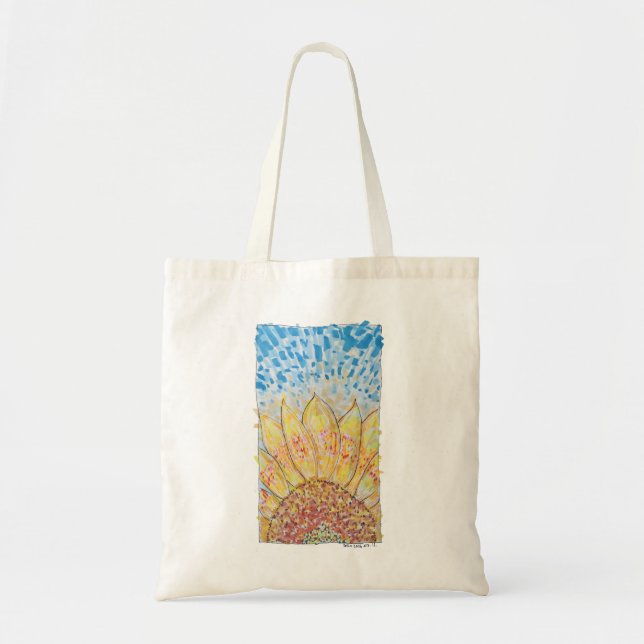 Radiant Bloom Sunflower Tote Bag (Front)