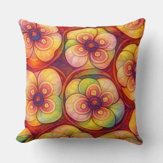 Radiant Bloom - Throw Pillow