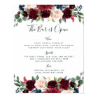 Radiant Bloom Wedding Bar Menu Sign