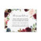 Radiant Bloom Wedding Hotel Accommodation Cards