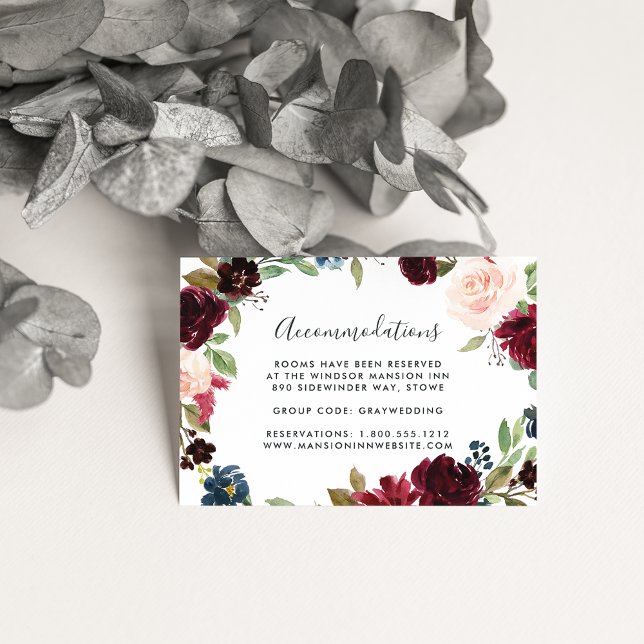 Radiant Bloom Wedding Hotel Accommodation Cards (Creator Uploaded)