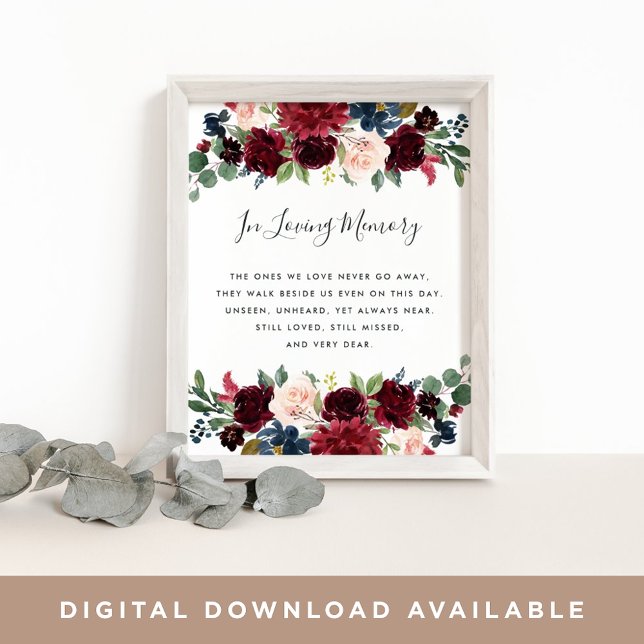 Radiant Bloom Wedding Memorial Sign (Creator Uploaded)