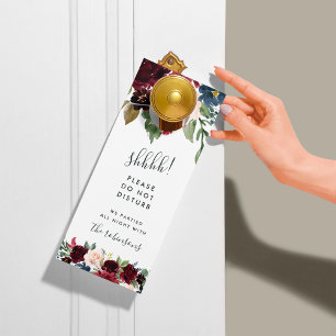 Radiant Bloom Wedding Welcome/Do Not Disturb Door Hanger