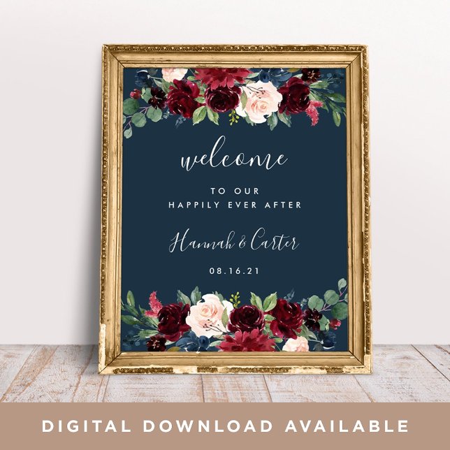 Radiant Bloom Wedding Welcome Poster (Creator Uploaded)