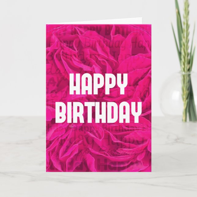 Radiant Blooming Birthday Card (Front)