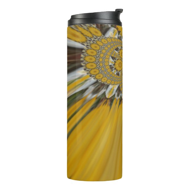Radiant Blooms: Golden Sunflower: Eco Chic Design Thermal Tumbler (Rotated Left)
