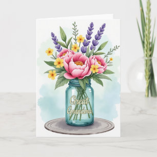 Radiant Blooms Grandma Card