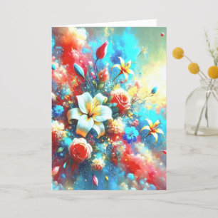 Radiant Blooms - To Show Love or A Thank You Card