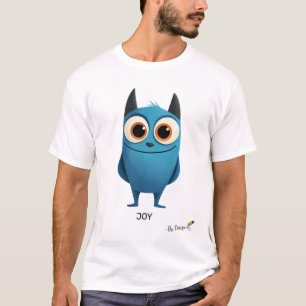 Radiant Blue Character Fun Joyful Design T-Shirt
