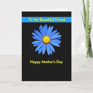 Radiant Blue Mothers Day Card