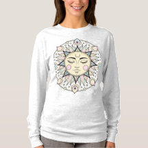 Radiant Boho Sun with Human Face – Mystical Celest