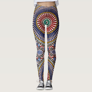 Radiant Bright Vintage Spiral Art Leggings