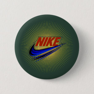radiant burst 6 cm round badge