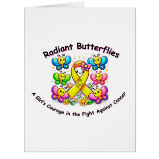 "Radiant Butterflies – Yellow Ribbon Card"