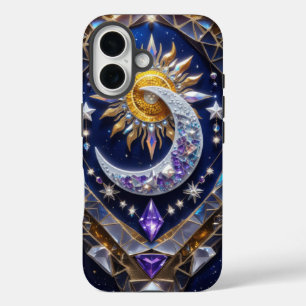 Radiant Celestial Sun and Moon Design  iPhone 16 Case