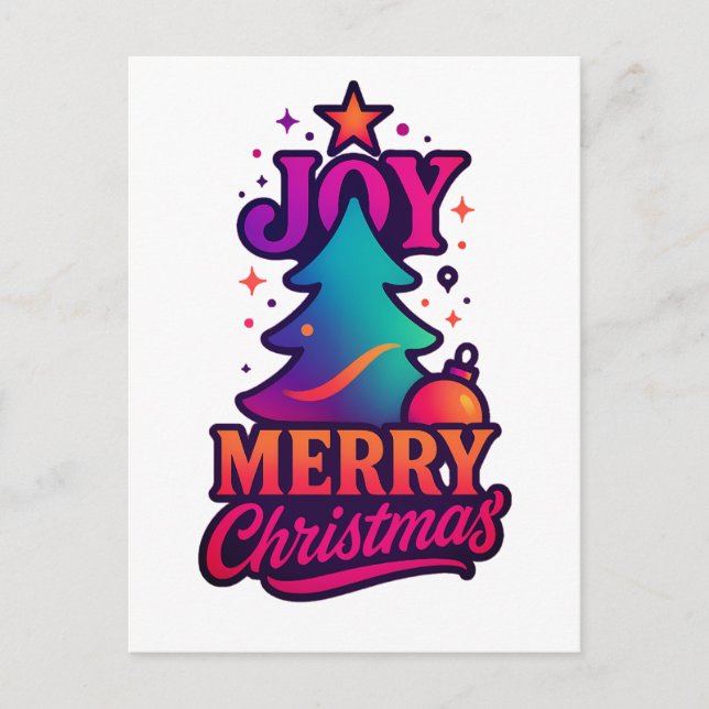 Radiant Christmas Fusion Postcard (Front)