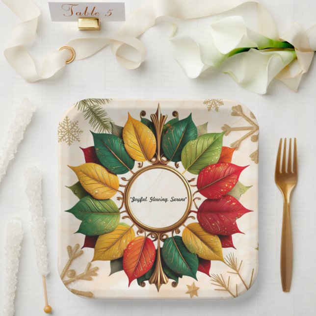 "Radiant Christmas" Paper Plate (Wedding)
