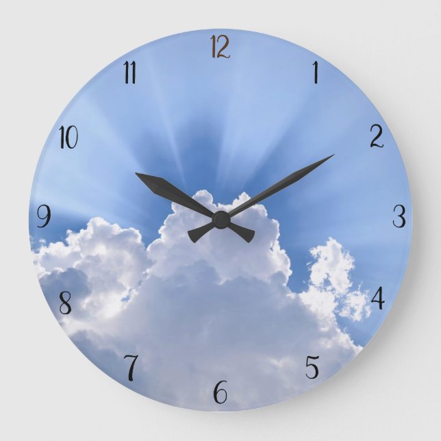 Radiant Cloud Acrylic Clock (Front)