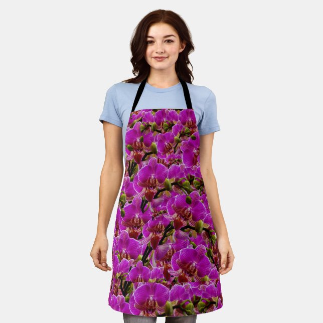Radiant Clusters: The Magenta Orchid Symphony, Apron (Worn)
