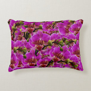 Radiant Clusters: The Magenta Orchid Symphony, Decorative Cushion
