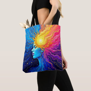 Radiant Cosmic Mind Awakening Tote Bag