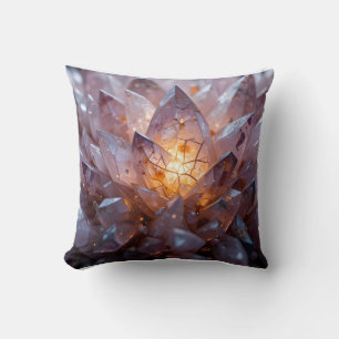 Radiant Crystal Heart Cushion