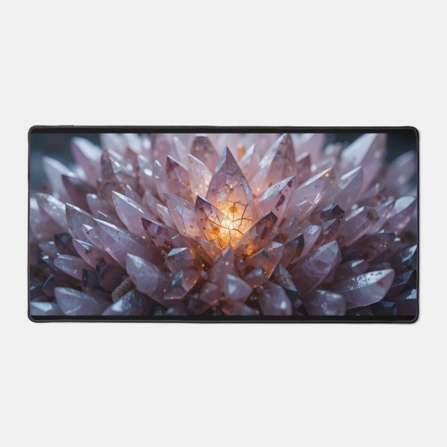 Radiant Crystal Heart Desk Mat (Front)