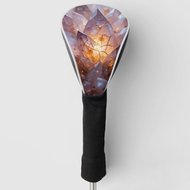 Radiant Crystal Heart Golf Head Cover (Front)