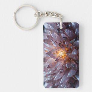 Radiant Crystal Heart Key Ring