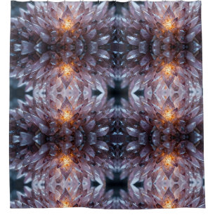 Radiant Crystal Heart Shower Curtain