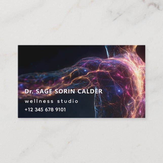 Radiant Current Aura Energy Business Card (Front)