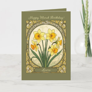 Radiant Daffodil March’s Happy Birthflower Card