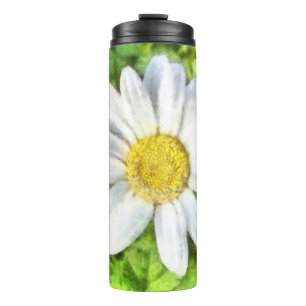 Radiant Daisy Watercolor Thermal Tumbler