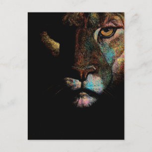 Radiant Darkness - Fearful Elegance Lioness Postcard