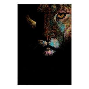 Radiant Darkness - Fearful Elegance Lioness Poster
