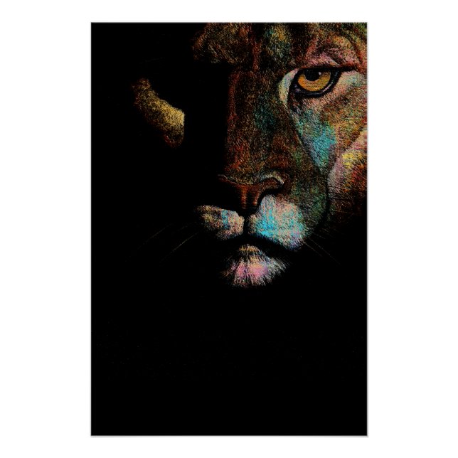 Radiant Darkness - Fearful Elegance Lioness Poster (Front)